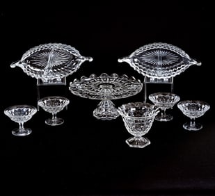 (8) Pattern Glass Items