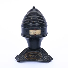 Painted Metal/Iron Base Pedestal Thermometer Marked Sylvan Grove #275