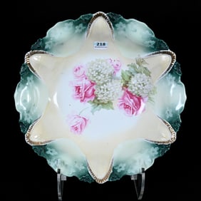 Bowl Marked R.S. Prussia, Snowball And Rose Decor
