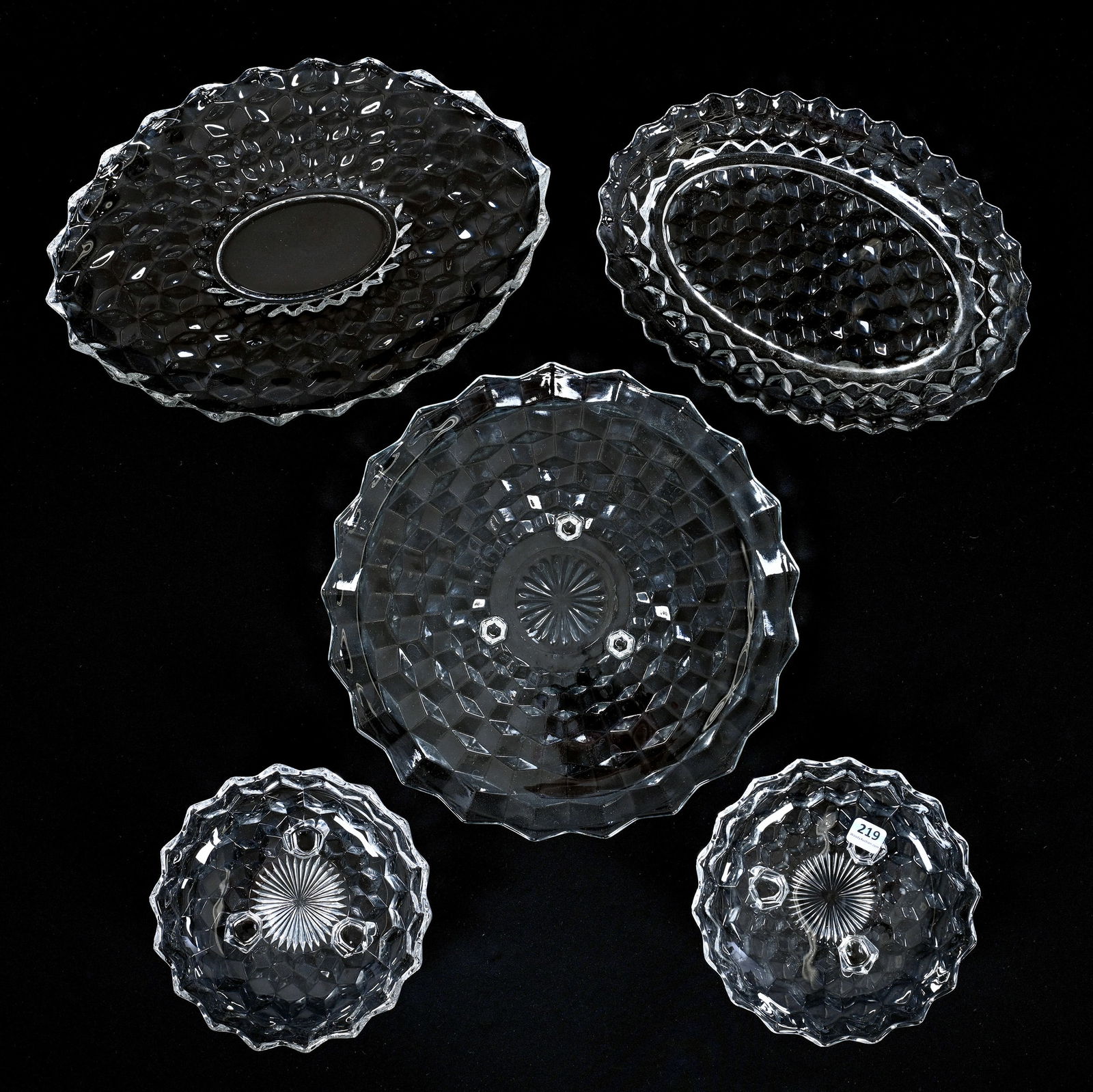 (5) Fostoria American Pattern Glass Items (1 of 2)