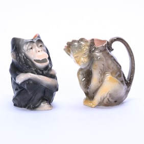 (2) Figural Royal Bayreuth Creamers
