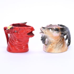 (2) Figural Royal Bayreuth Creamers