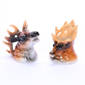 (2) Figural Royal Bayreuth Elk Items