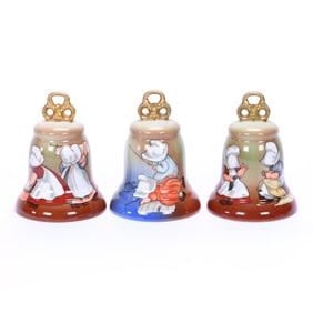 (3) Bells, Limited Edition, Royal Bayreuth Blue Mark