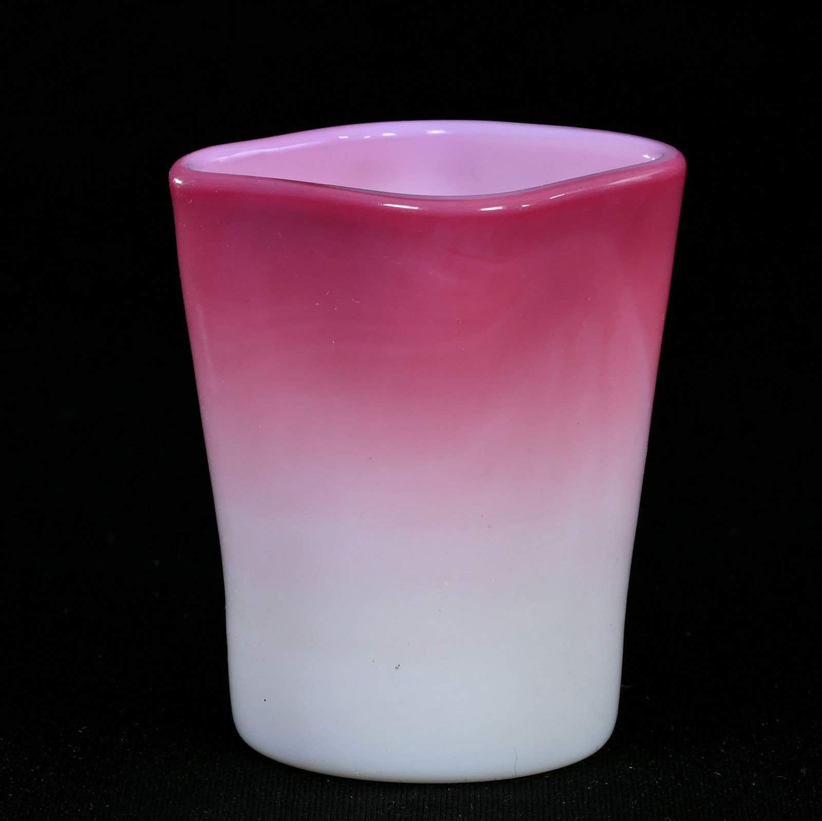 Square Toothpick Holder, New England Peachblow/Wild Rose Art Glass (1 of 3)