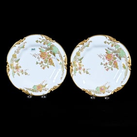 Pair Plates Marked J. Pouyat Limoges