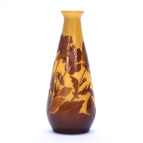 Vase Signed Galle French Cameo Art Glass