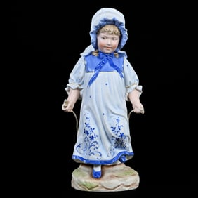 Figurine, German Bisque Marked Heubach