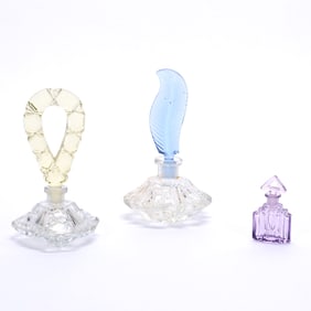 (3) Perfume Bottles, Czechoslovakia