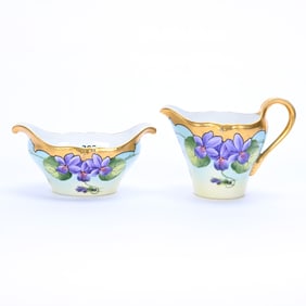 Creamer And Sugar Set, Unmarked Chicago Art Studio