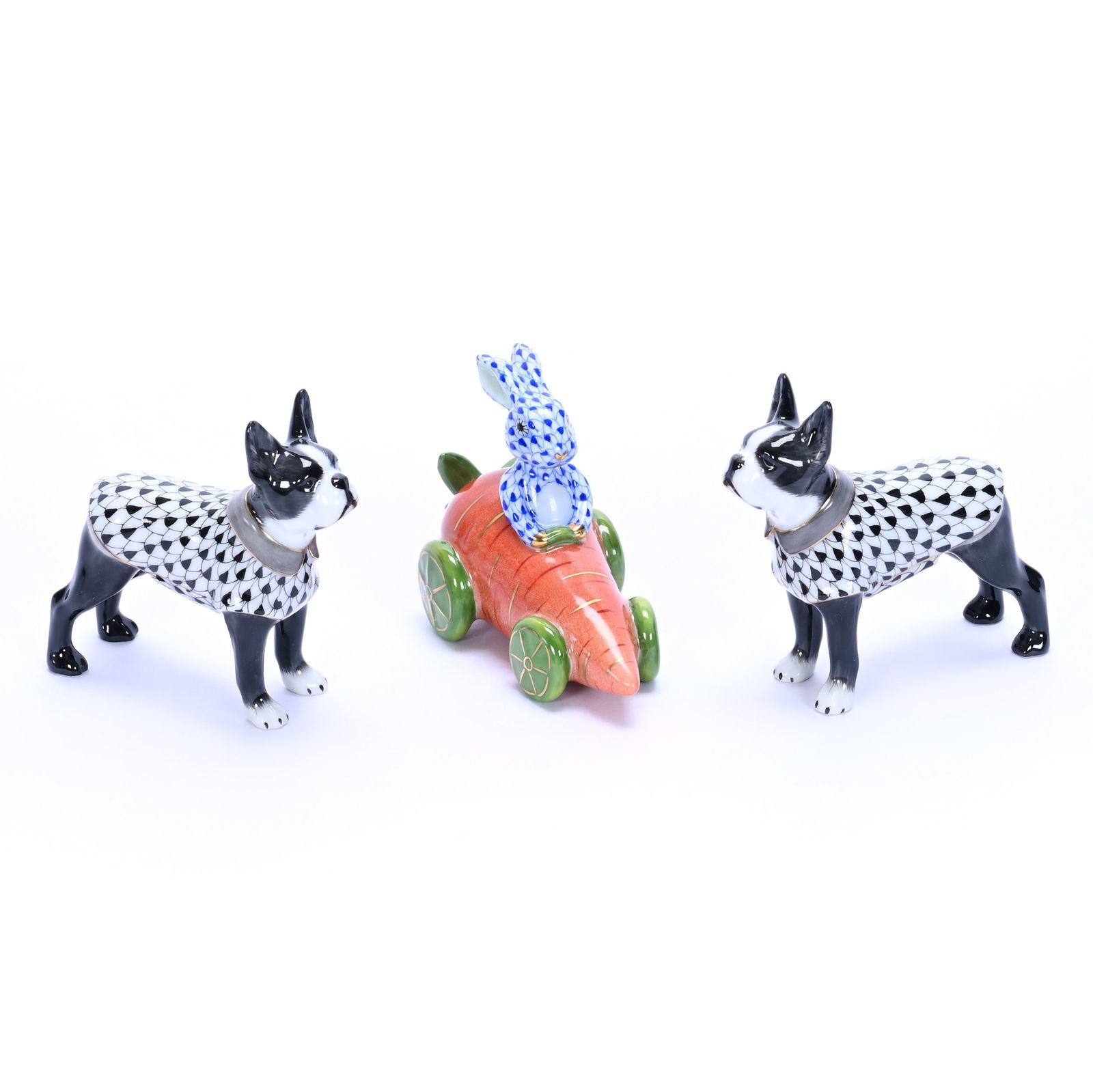 (3) Figurines Marked Herend Porcelain (1 of 3)