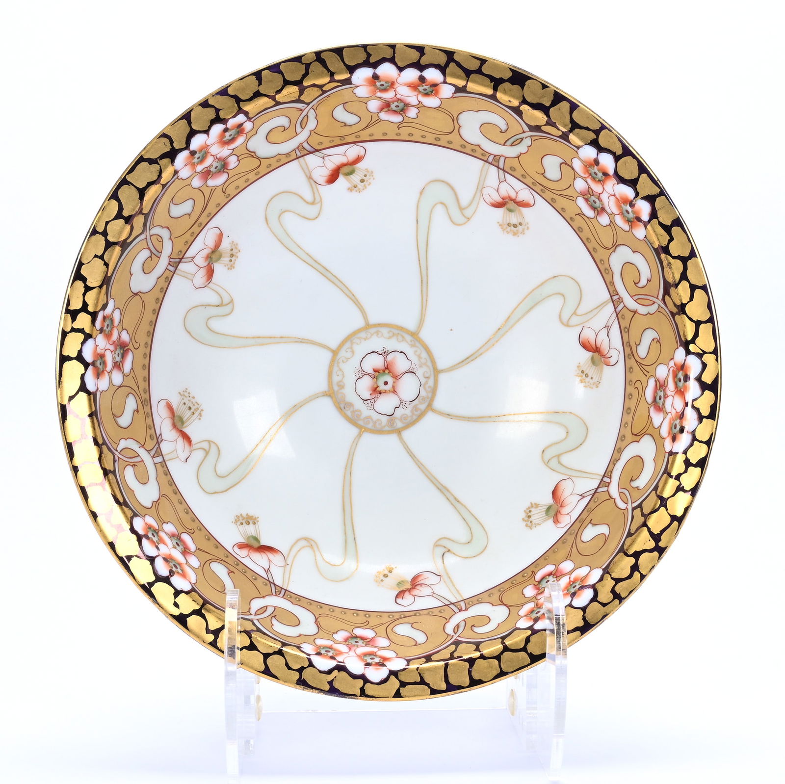 Bowl Marked Pickard, White Center With Gold And Maroon Border (1 of 2)