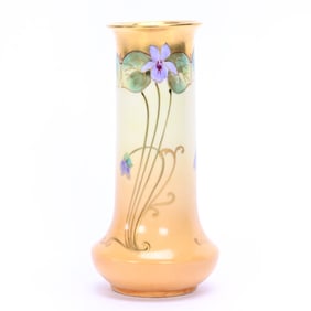 Vase Marked Pickard, Cream And Yellow Tones