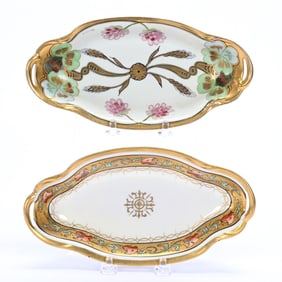 (2) Relish Trays Marked Pickard & Donath