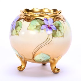 Footed Rose Bowl Marked Pickard