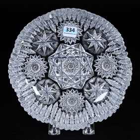 Low Bowl, American Brilliant Cut Glass, Roland Pattern By Pitkin And Brooks