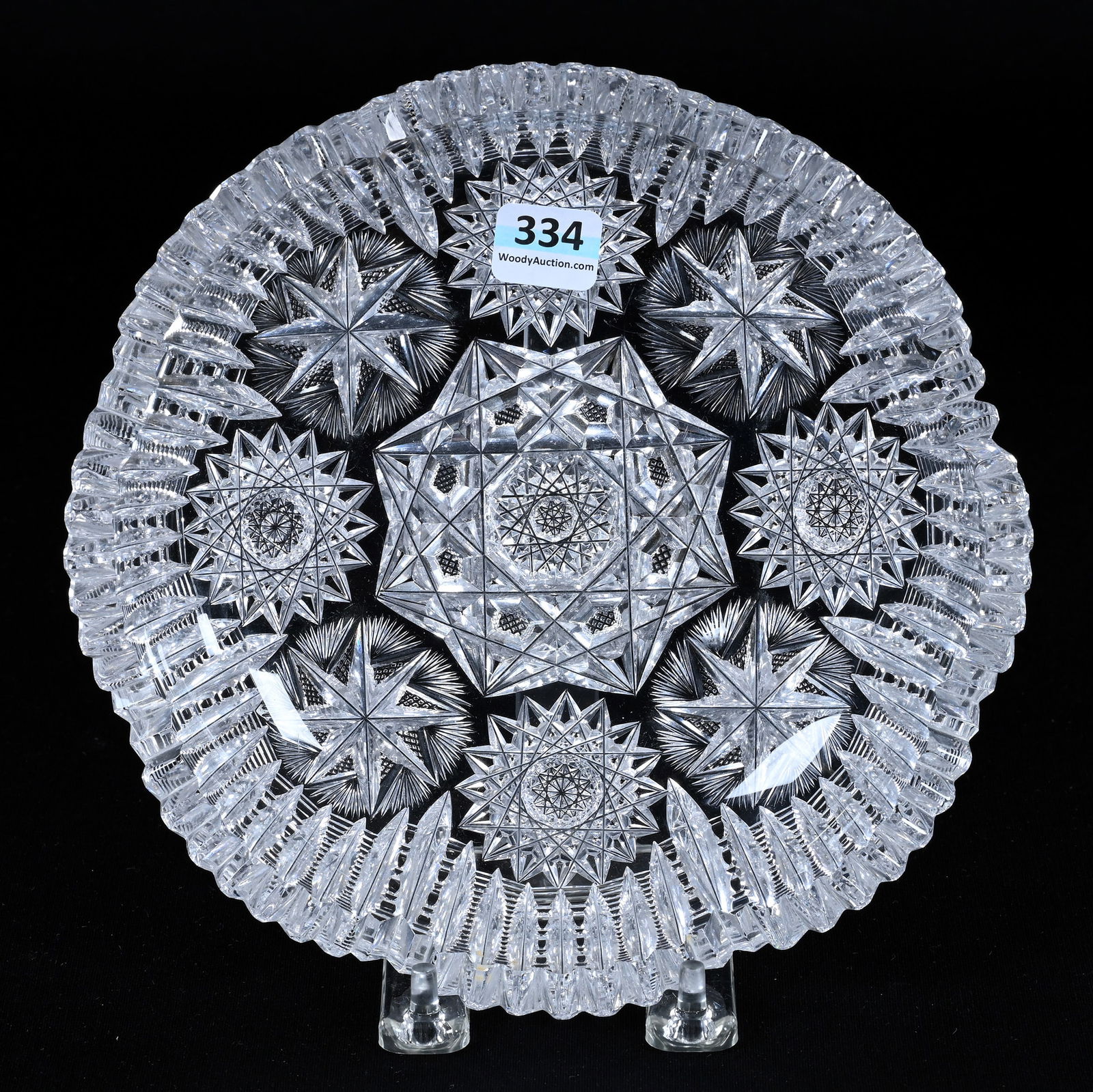 Low Bowl, American Brilliant Cut Glass, Roland Pattern By Pitkin And Brooks (1 of 2)