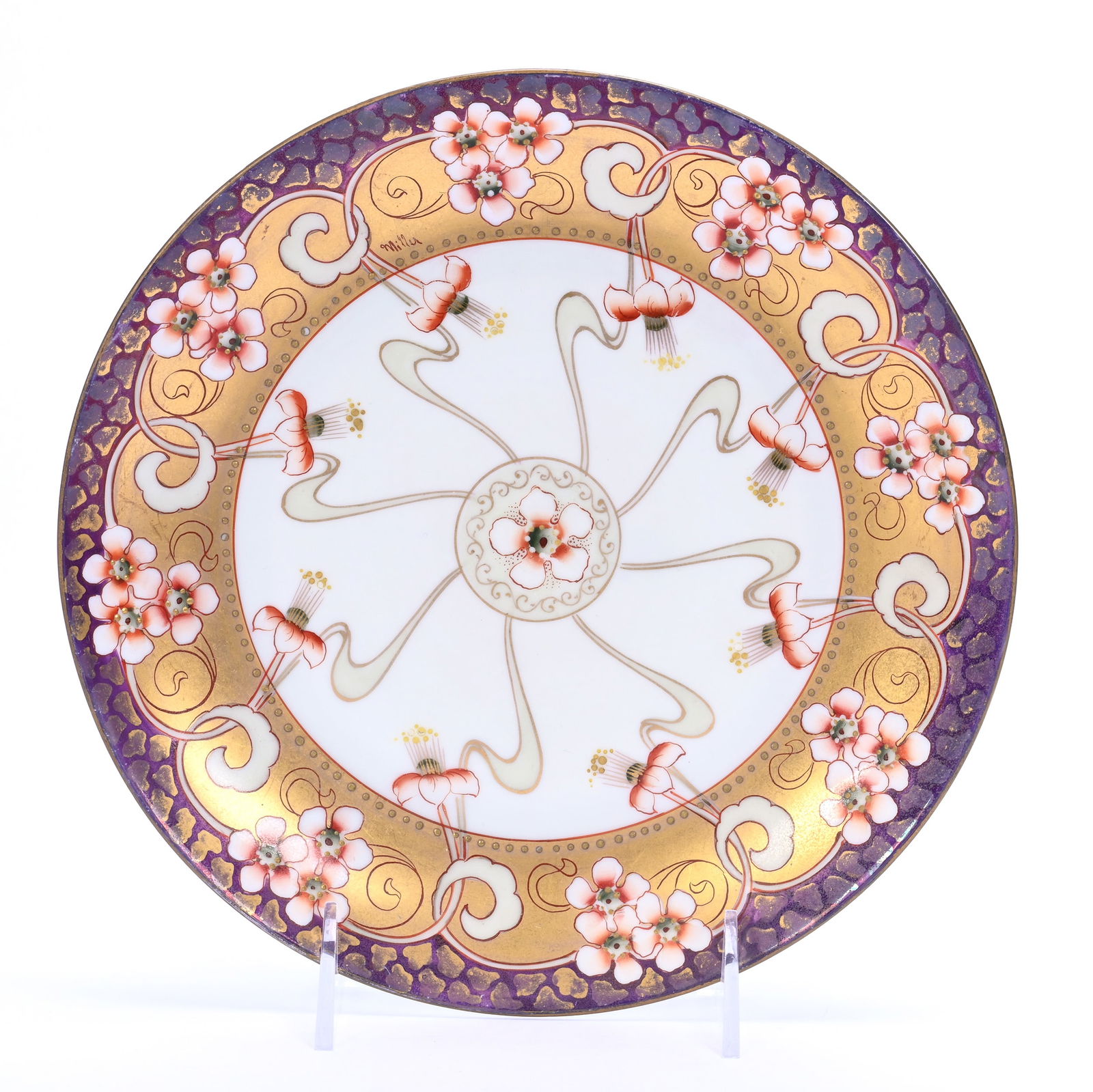 Plate Marked Pickard, Spring Blossoms Believed To Be Pattern (1 of 3)