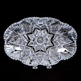 Bread Bowl, American Brilliant Cut Glass, Imperial Pattern By Libbey