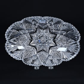 Bread Bowl, American Brilliant Cut Glass, Imperial Pattern By Libbey