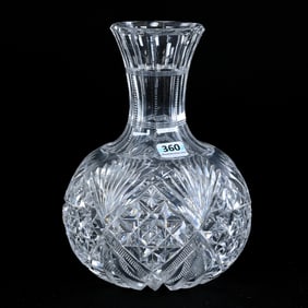 Water Carafe, American Brilliant Cut Glass, Venetian Pattern By Hawkes