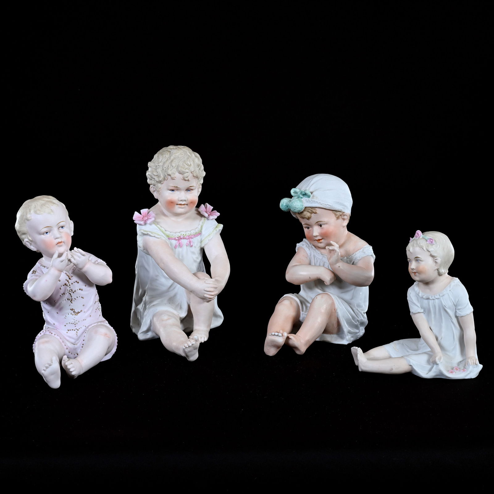 (4) Figurines, German Bisque (1 of 3)