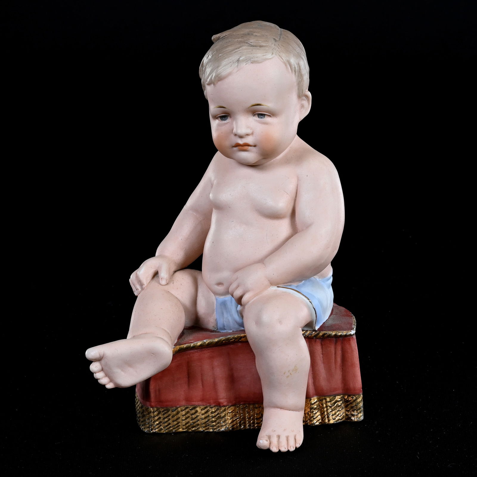 Figurine, Unmarked German Bisque (1 of 3)