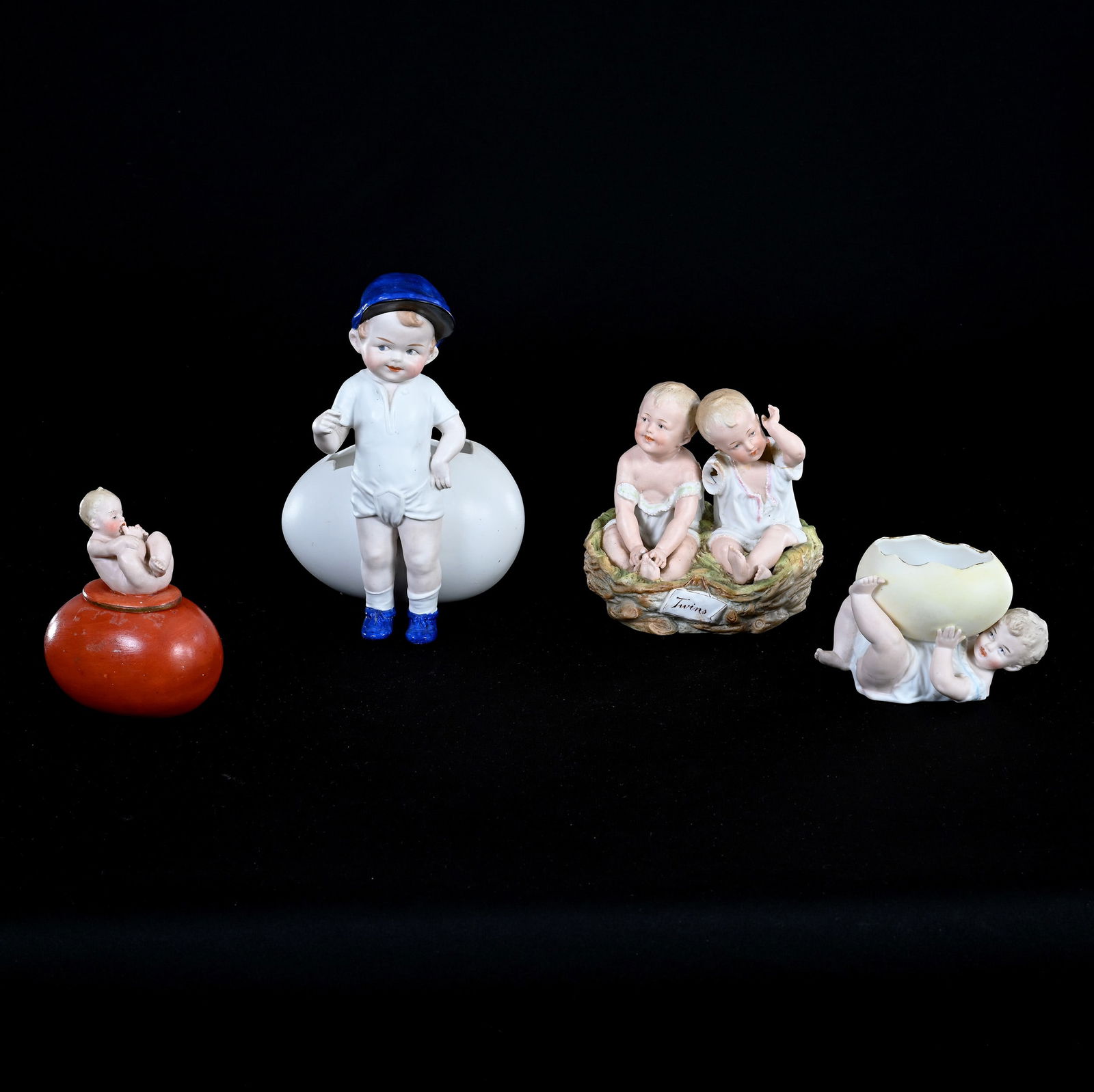 (4) Figurines, German Bisque (1 of 5)