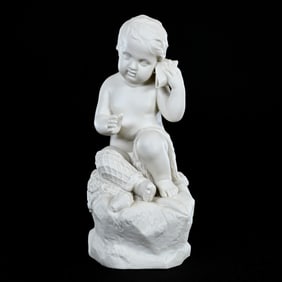 Figurine, Unmarked Copeland Parian Bisque
