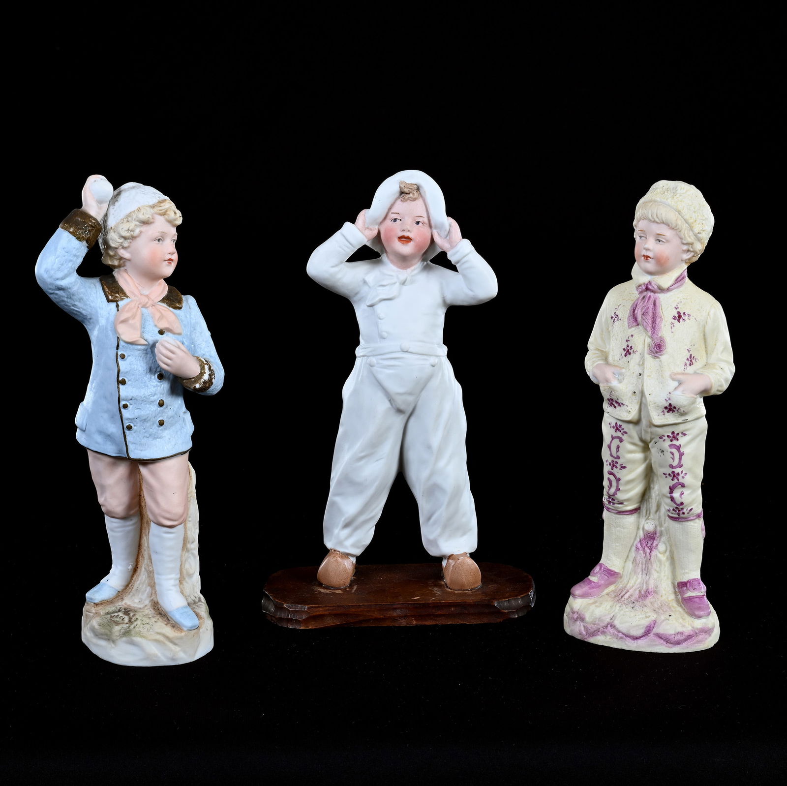 (3) Figurines, German Bisque (1 of 3)