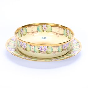 Salad Bowl And Underplate Marked Pickard