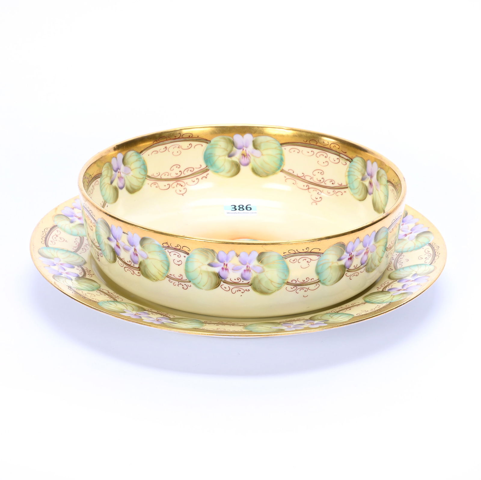 Salad Bowl And Underplate Marked Pickard (1 of 3)