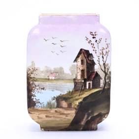 Rectangular Vase Marked Limoges