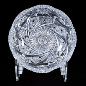 Bowl, American Brilliant Cut Glass, Signed Libbey Lenox Pattern