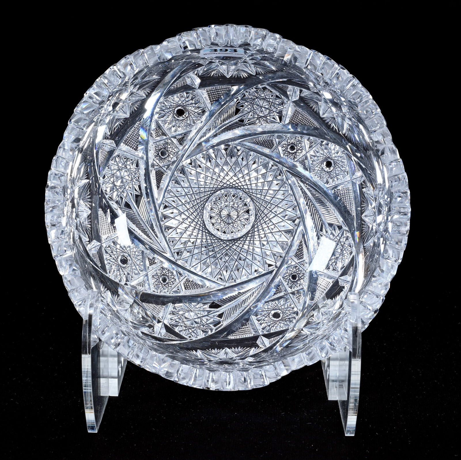 Bowl, American Brilliant Cut Glass, Signed Libbey Lenox Pattern (1 of 3)