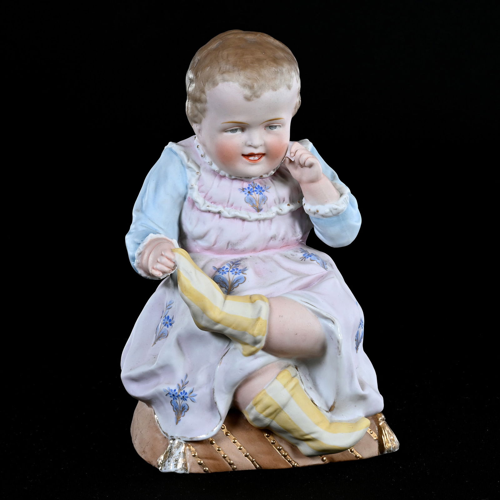 Figurine, Unmarked German Bisque (1 of 3)