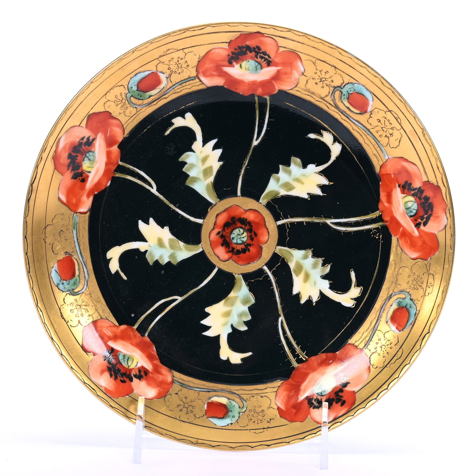 Plate Marked Pitkin & Brooks, Black Ground (1 of 2)