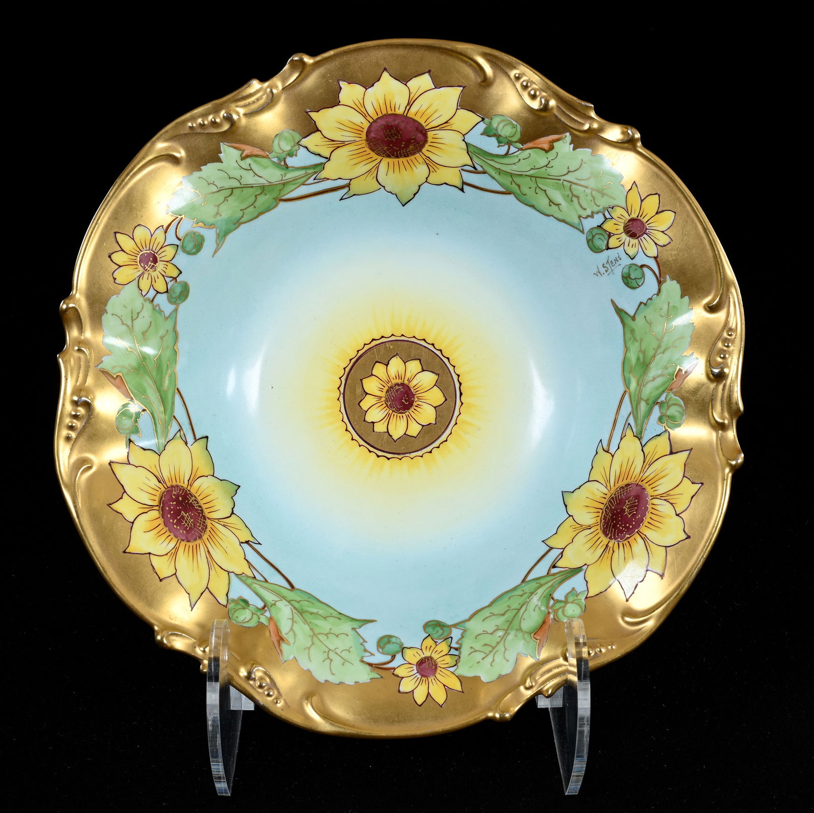 Footed Bowl Marked Stouffer Chicago Art Studio (1 of 3)