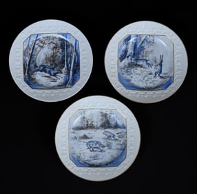 (3) Plates Marked Limoges