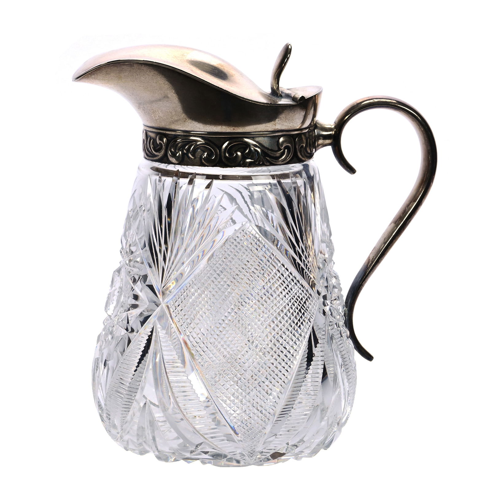 Syrup Pitcher, American Brilliant Cut Glass, Imperial Pattern By Straus (1 of 4)