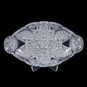 Ice Cream Tray, American Brilliant Cut Glass, Duncan Pattern