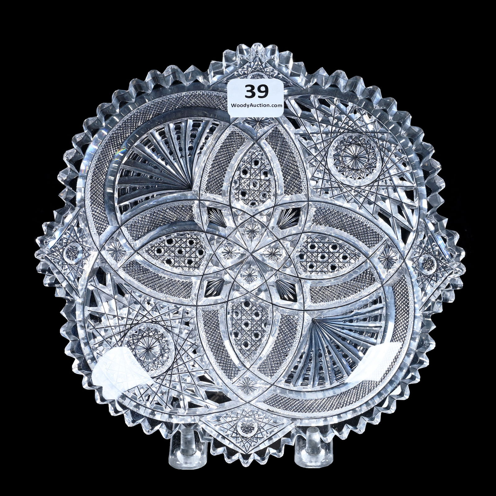 Plate, American Brilliant Cut Glass, Nautilus Pattern By Hawkes (1 of 3)