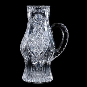 Tankard, American Brilliant Cut Glass, Stein Shape