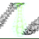 Vase, American Brilliant Cut Glass, Green Cut To Clear Montrose Pattern By Dorflinger