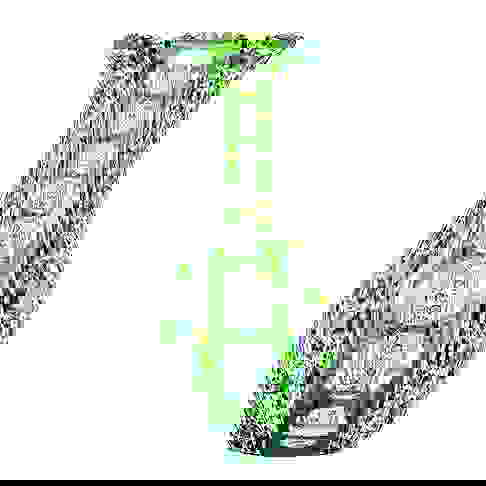 Vase, American Brilliant Cut Glass, Green Cut To Clear Montrose Pattern By Dorflinger