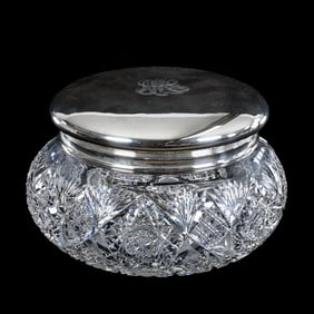 Massive Dresser Box, American Brilliant Cut Glass