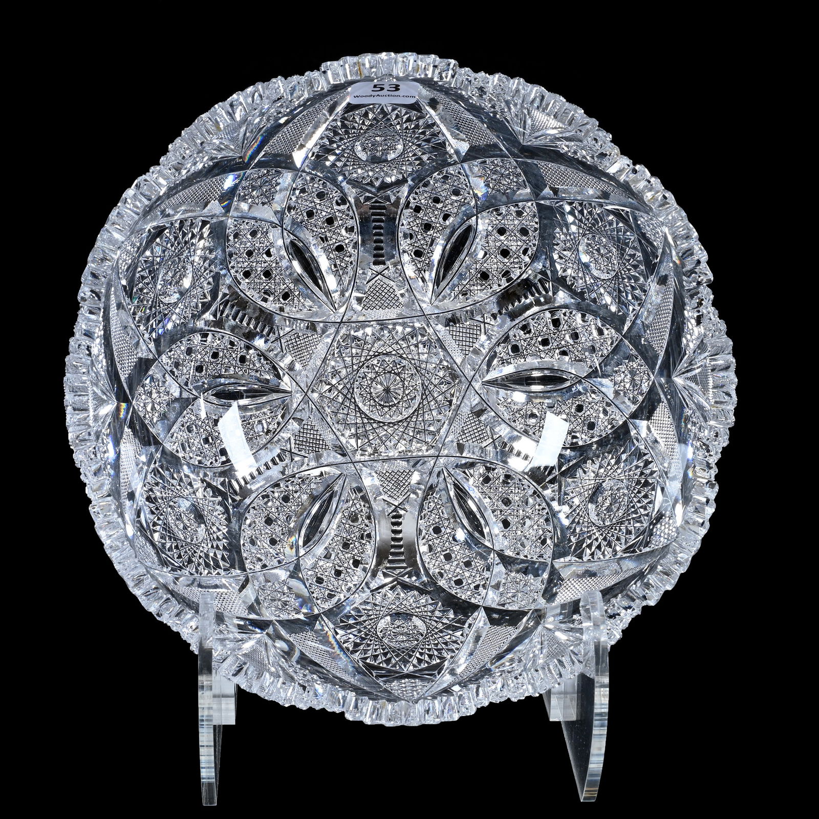 Bowl, American Brilliant Cut Glass, Duchess Pattern By Pitkin & Brooks (1 of 3)