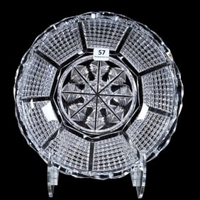Bowl, American Brilliant Cut Glass, Signed Libbey Snowflake Pattern