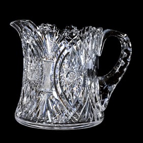 Cider Pitcher, American Brilliant Cut Glass, Ramona Pattern By Pairpoint