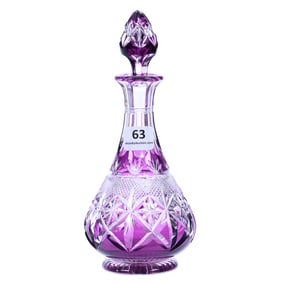 Cruet Bottle, BPCG, Amethyst Cut To Clear